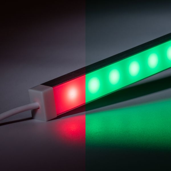 12V wasserfeste Aluminium LED Leiste - RGB - diffuse Abdeckung