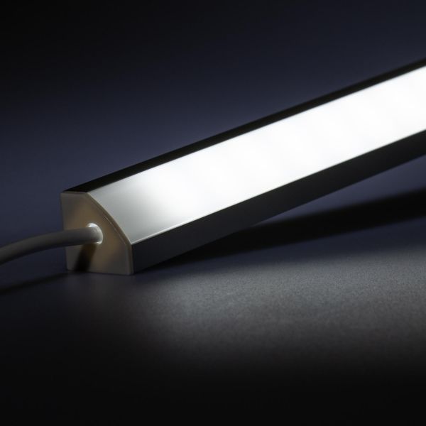 revoART, 12V Aluminium LED Eckleiste – weiß – diffuse Abdeckung