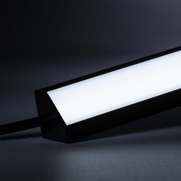 12V Black Line LED Eckleiste - High Power - weiß - diffuse Abdeckung