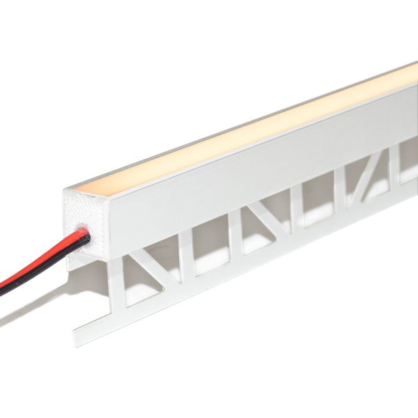 24V wasserfeste Fliesen LED Leiste weiß - nach oben abstrahlend - COB - Neutralweiß - diffus - IP65