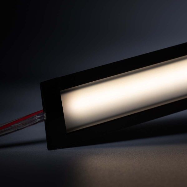 24V wasserfester LED Lichtschlauch in schwarz - neutralweiß