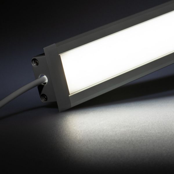 12V Aluminium Einbau LED Leiste - High Power - weiß - diffuse Abdeckung - bis 3m Länge