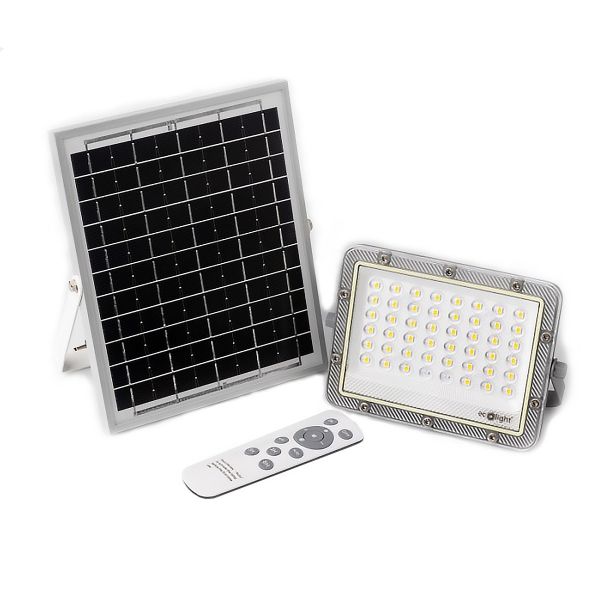 Solar-LED-Flutlicht mit Fernbedienung, 50W, 400 Lumen, 4000K,