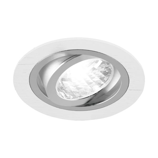 LED-Einbauleuchte - weiß/ chrom - 9,2 cm - rund