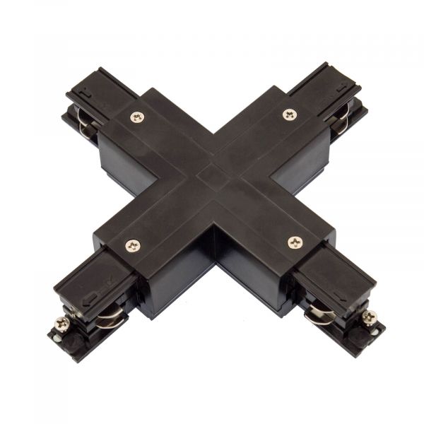 X - Verbinder für 3-Phasen-Stromschienensystem - schwarz