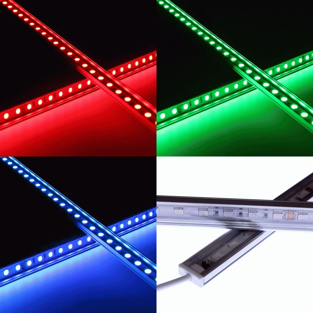 24V Slim Line Aluminium LED Leiste RGB Transparente Leds24 Com