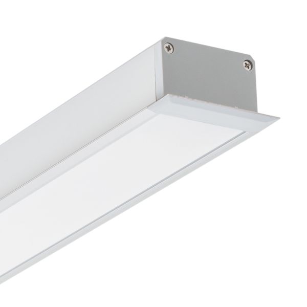 24V Aluminium LED Einbauleuchte - Farbtemperatur einstellbar-linear-diffuse Abdeckung, bis 3m Länge