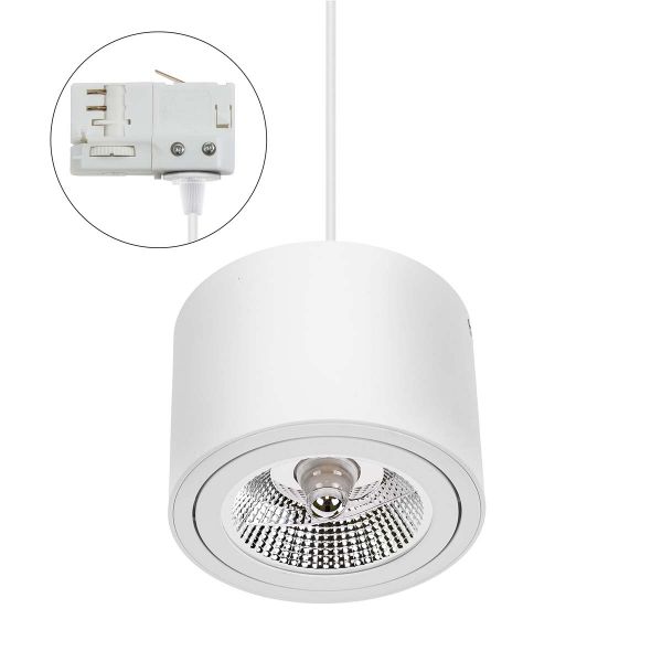 230V LED 3-Phasen Schienenleuchte - Chloe AR111 - 12W - GU10, weiß