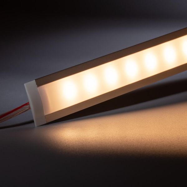 12V Aluminium Einbau LED Leiste schmal - warmweiß - diffuse
