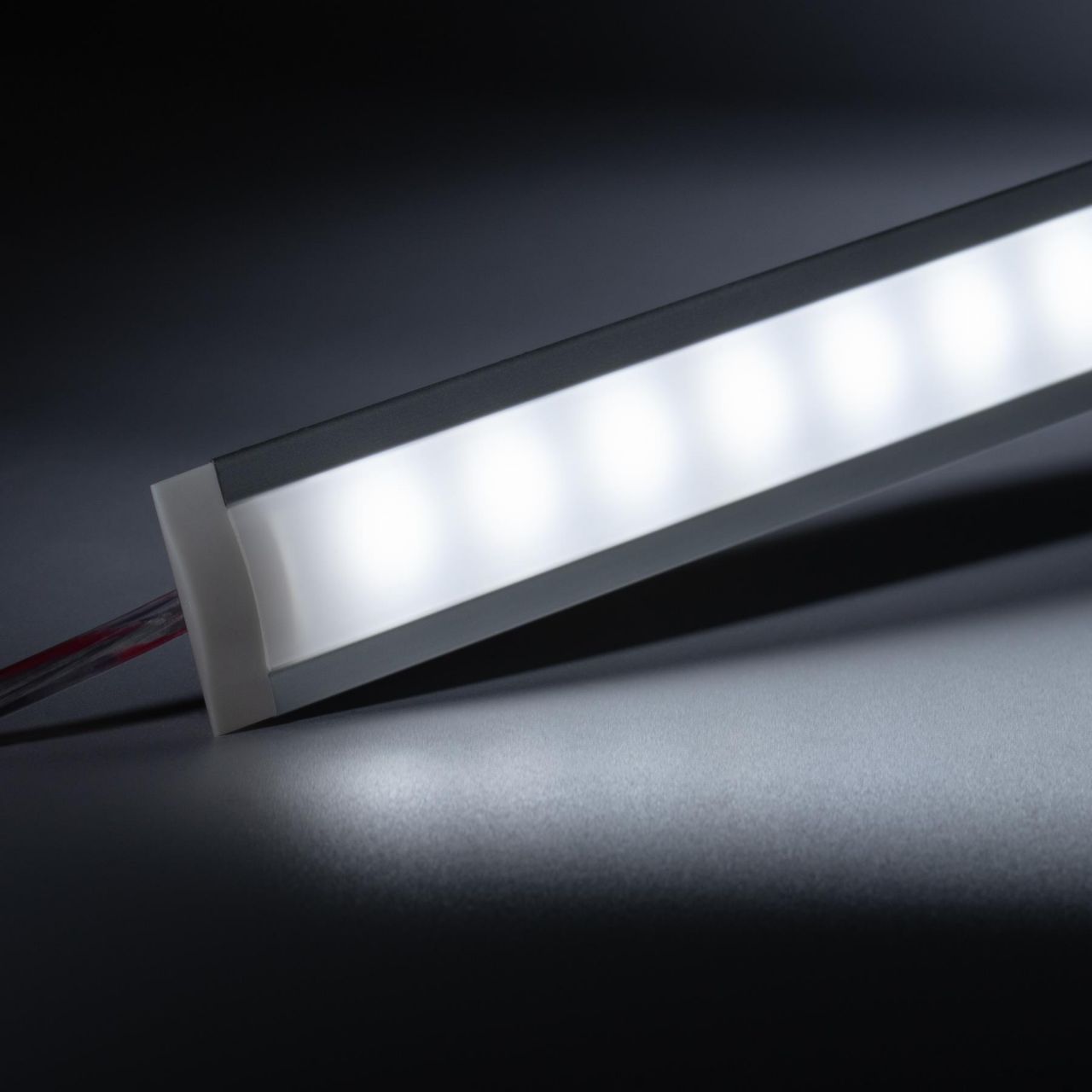 V Aluminium Einbau Led Leiste Schmal Wei Diffuse Leds Com